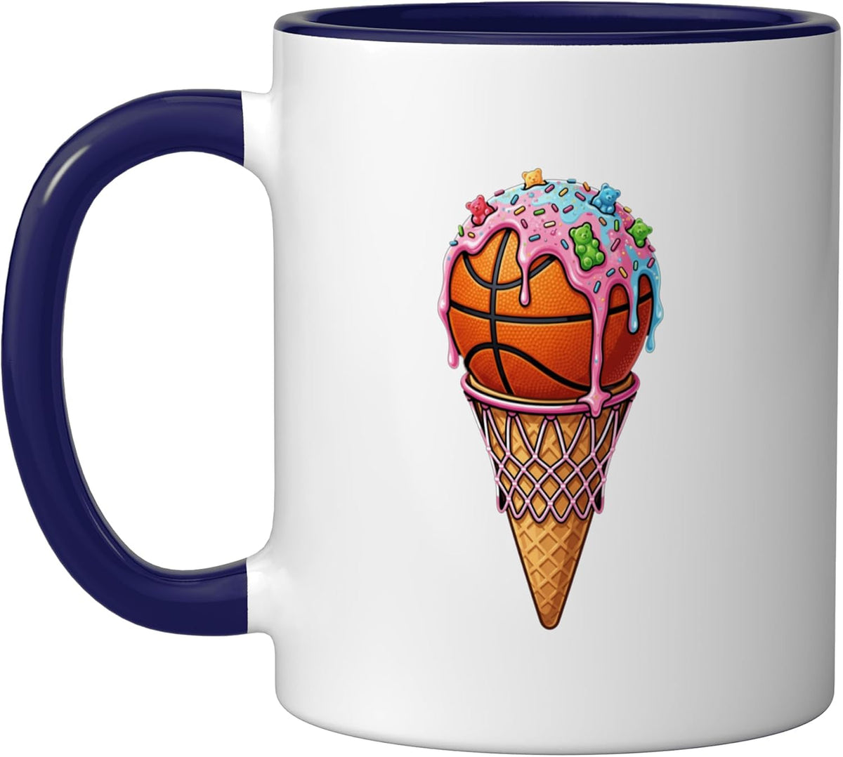Drip Basketball Player Ice Cream Sprinkles Ceramic Mug