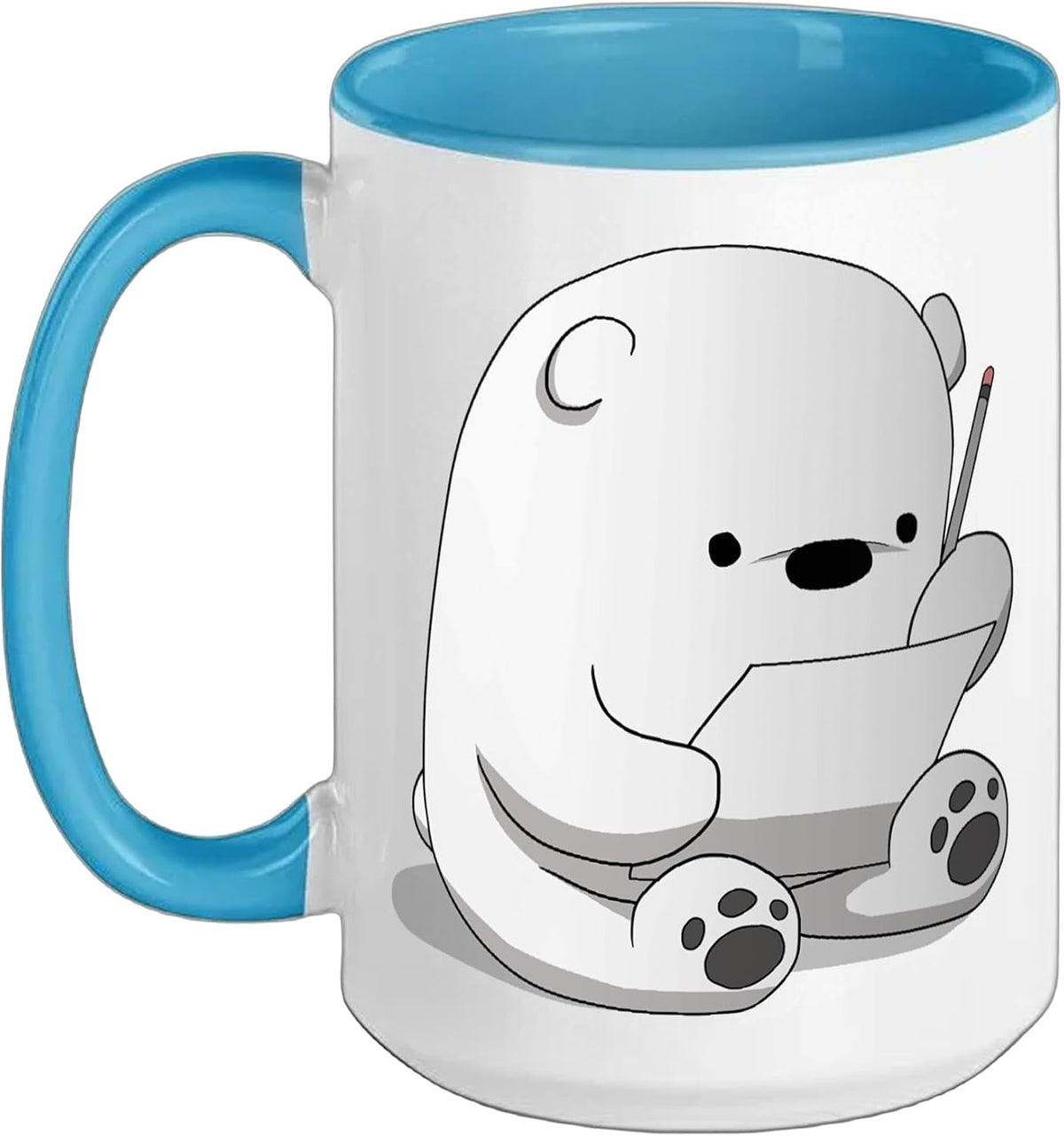 Cartoon Fluffy Polar Bear Cute Arctic Animal Girls Ceramic Mug