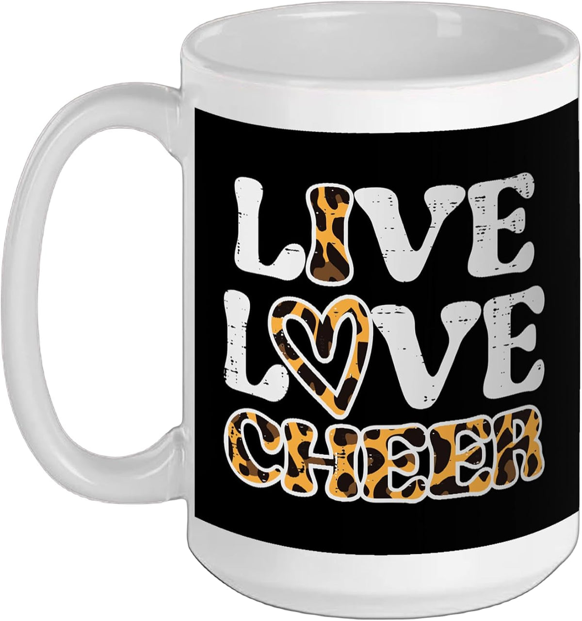 Cheerleader Live Love Cheer Cheerleading Women Girls Kids Ceramic Mug