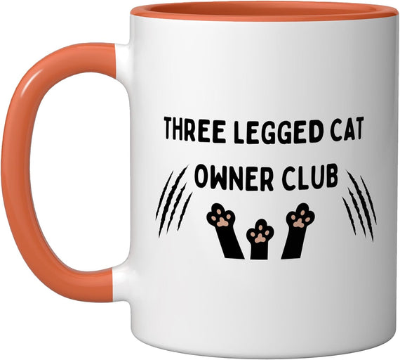 Three Legged Cat Owner Club Tripod Ceramic Mug