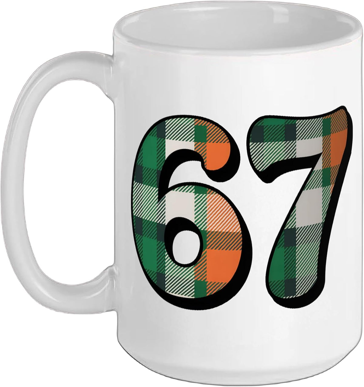 St Patrick's Day 67 Irish Number - Irish Trendy 67 Kids Ceramic Mug