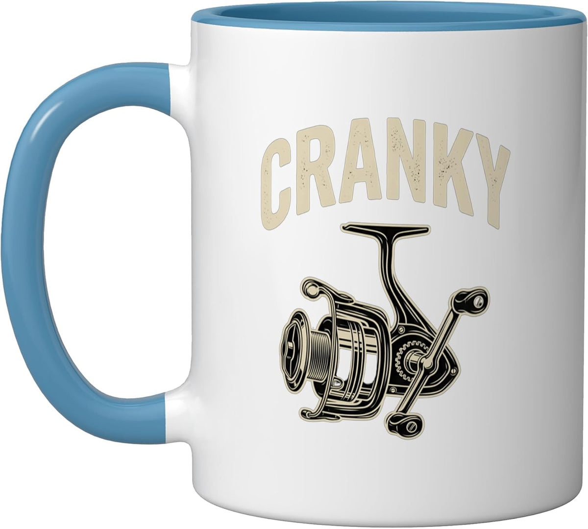 Cranky Fishing Reel Crankbait Funny Fishing Lure Ceramic Mug