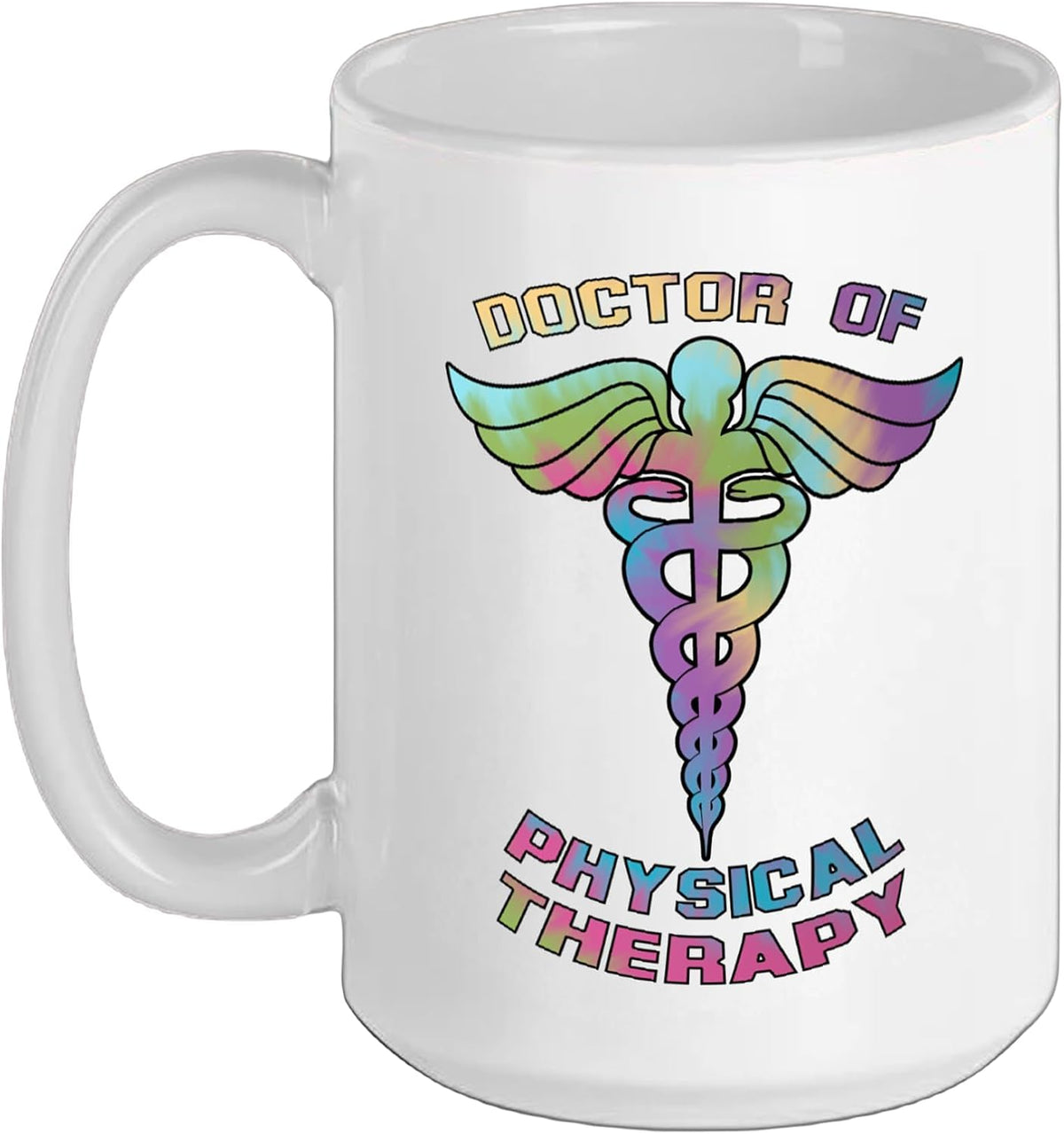 Dpt Doctor Of Physical Therapy Caduceus Cute Pastel Tie Ceramic Mug