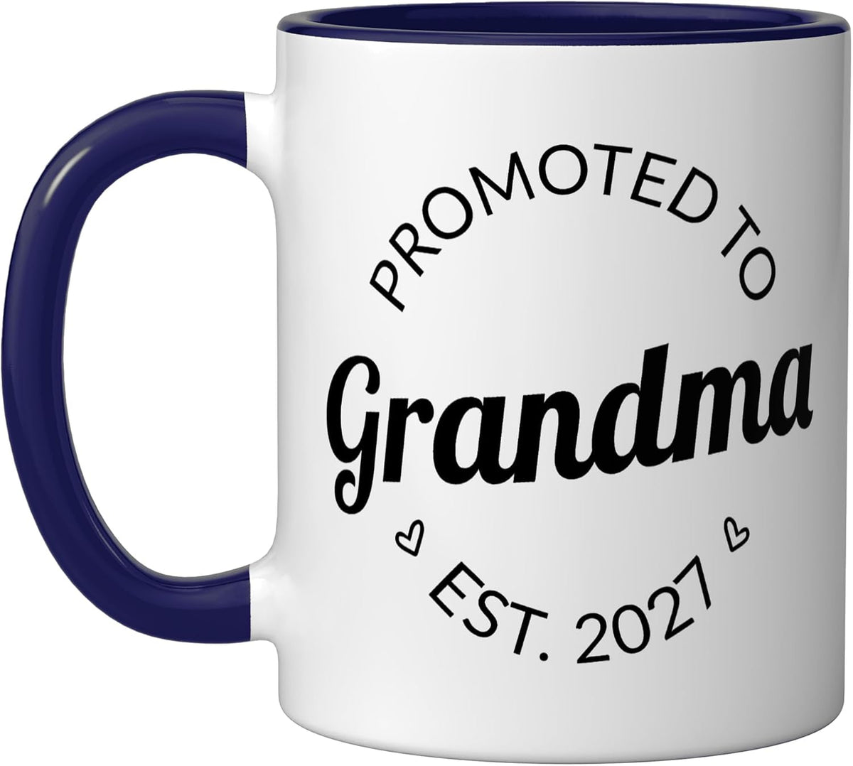 Promoted To Grandma Est 2027 New Grandmother Nana Women Ceramic Mug