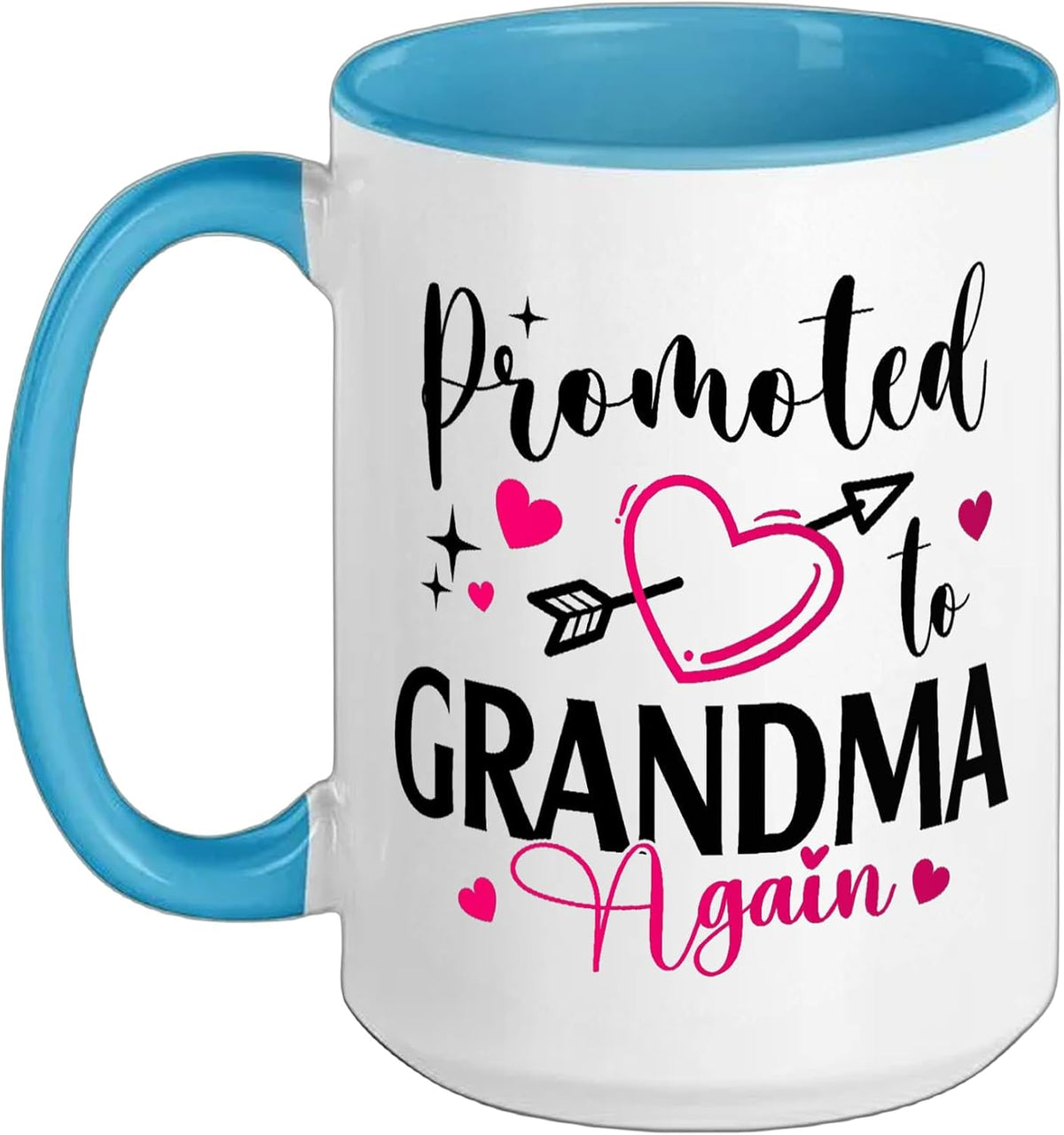 Promoted To Grandma Again Arrow Hearts Ceramic Mug