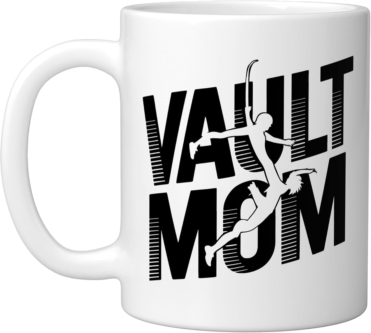 Proud Pole Vaulting Mom Cheers Every Track Meet Parent Ceramic Mug