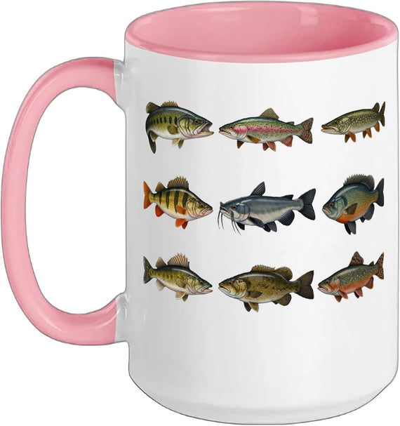 Freshwater Fish Species Fishing Fisherman Ceramic Mug