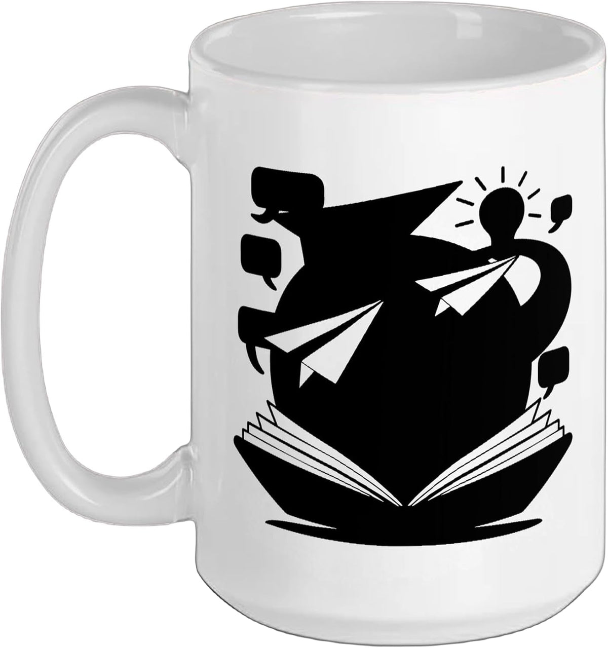 Graduation Reader Silhouette Book Lover Graduate Ceramic Mug