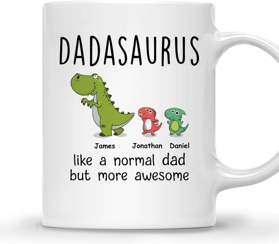 Gossby Personalized Dadasaurus For Dad - Custom Gift For Dad From Mug
