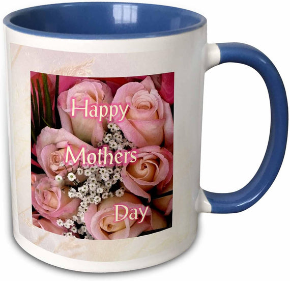 Victorian Pink Roses Closeup With Mothers Day Ceramic Mug