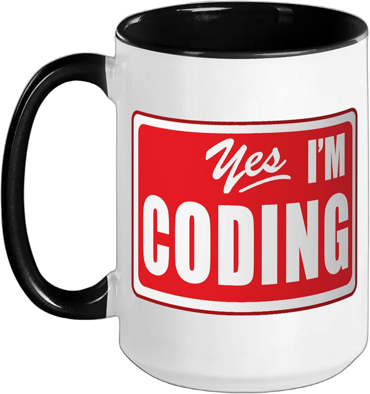Funny Yes I'm Coding Programmer Web Developer Data Ceramic Mug