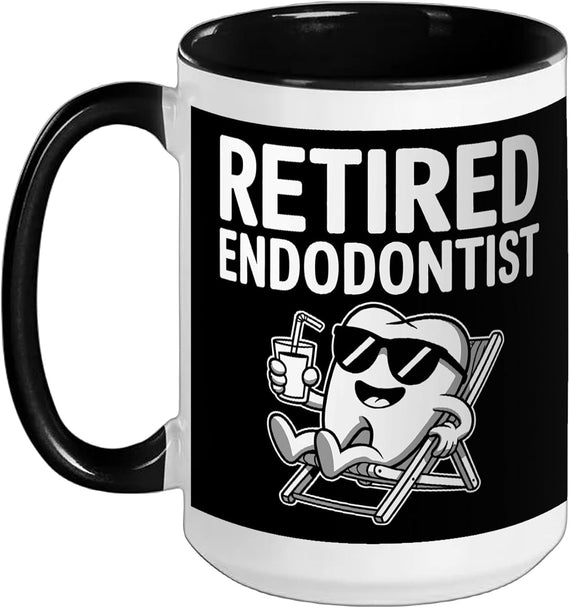 Retired Endodontist 2026 Shirts Funny Dentist Retirement Ceramic Mug
