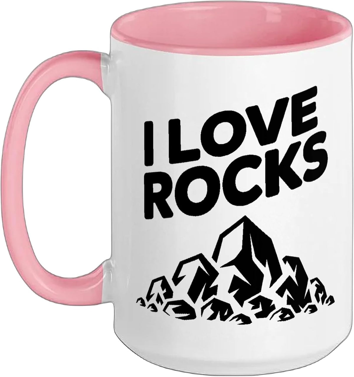I Love Rocks Geology Rock Enthusiast Design Ceramic Mug
