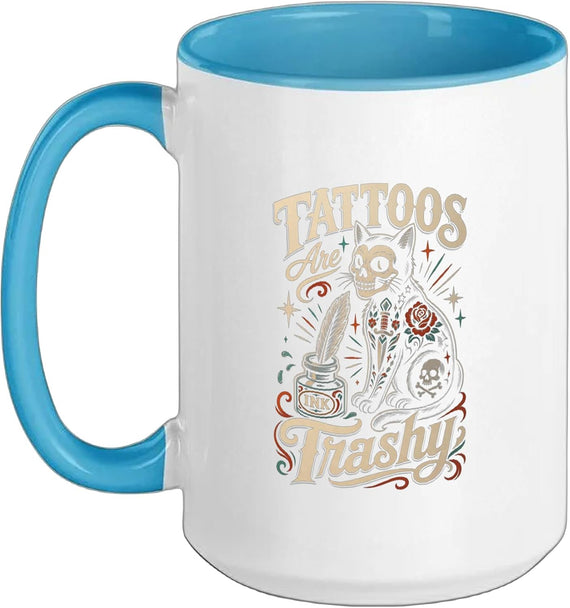 Tattooed Black Cat Trashy Tattoos Mug