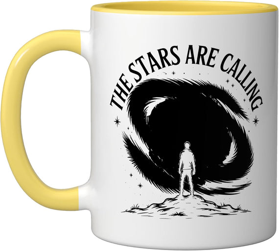 Stargazer Telescope Silhouette Night Sky Calling Astronomy Ceramic Mug