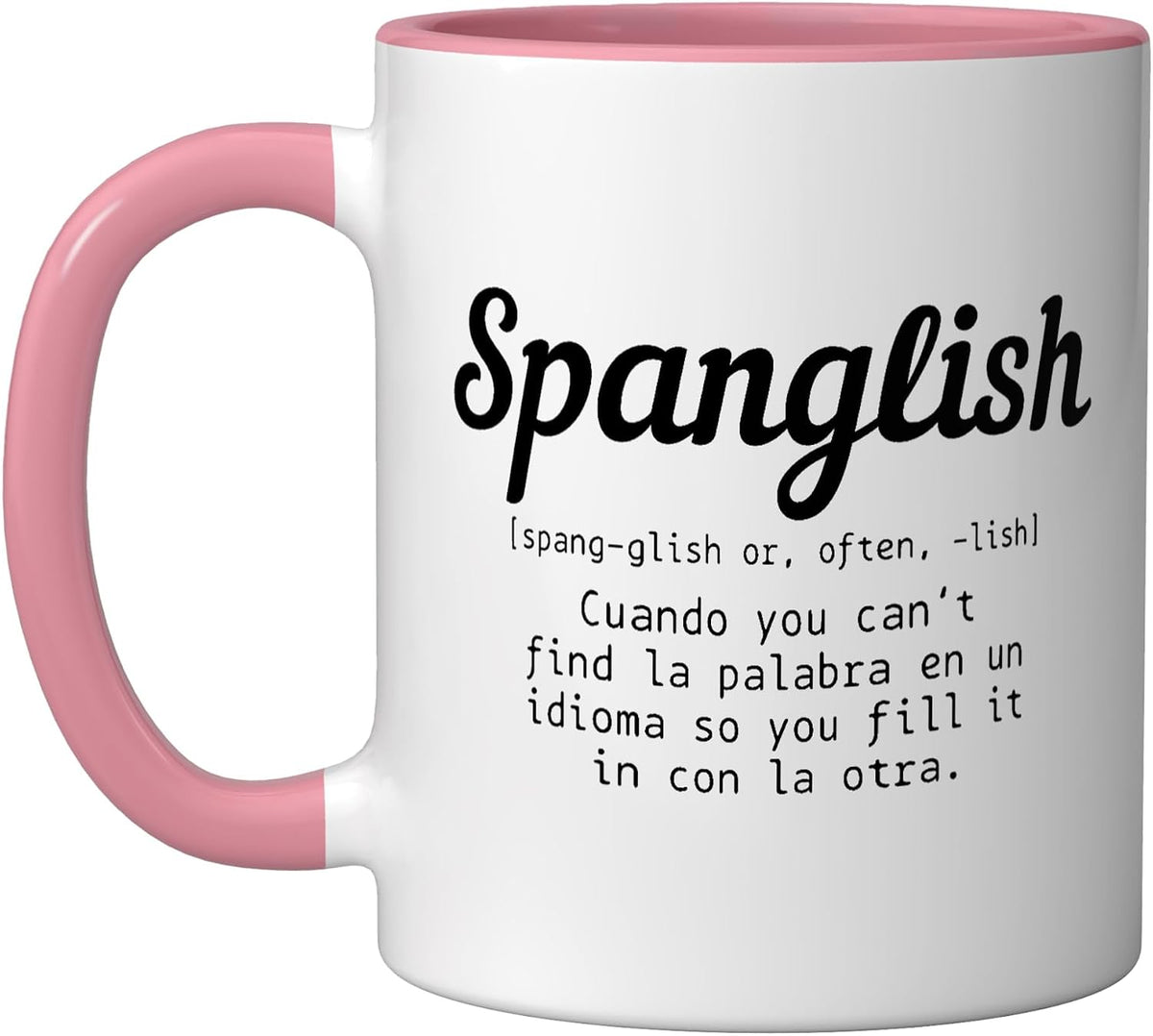 Spanglish Definition Funny Hispanic Puerto Rican Mexican Ceramic Mug