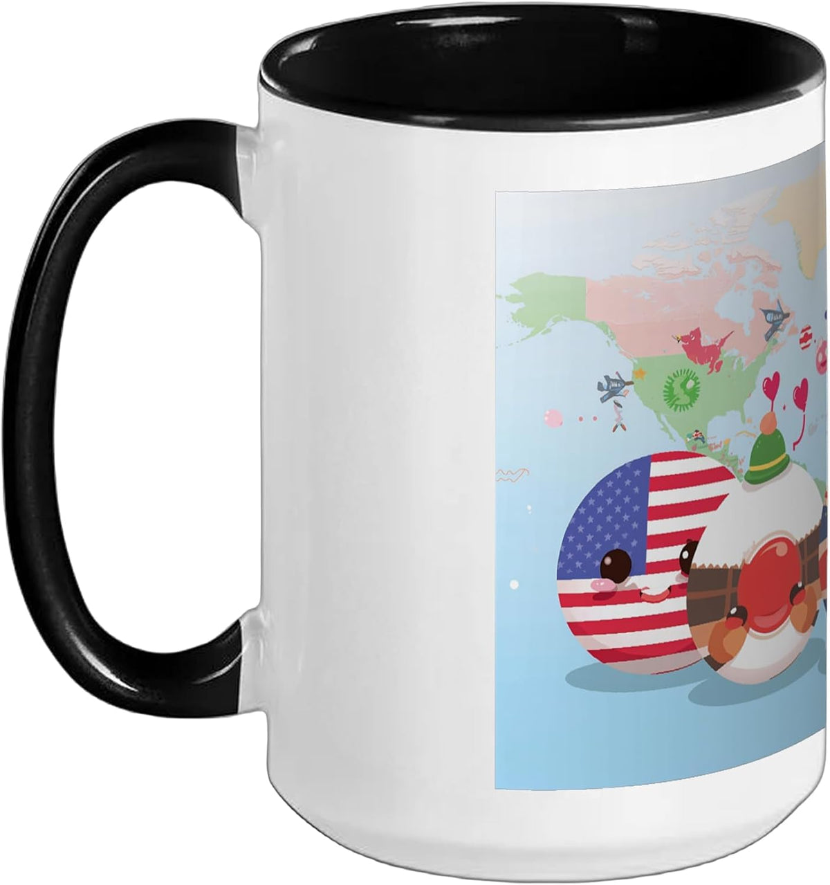 Country Balls From Usa Uk Japan Ceramic Mug