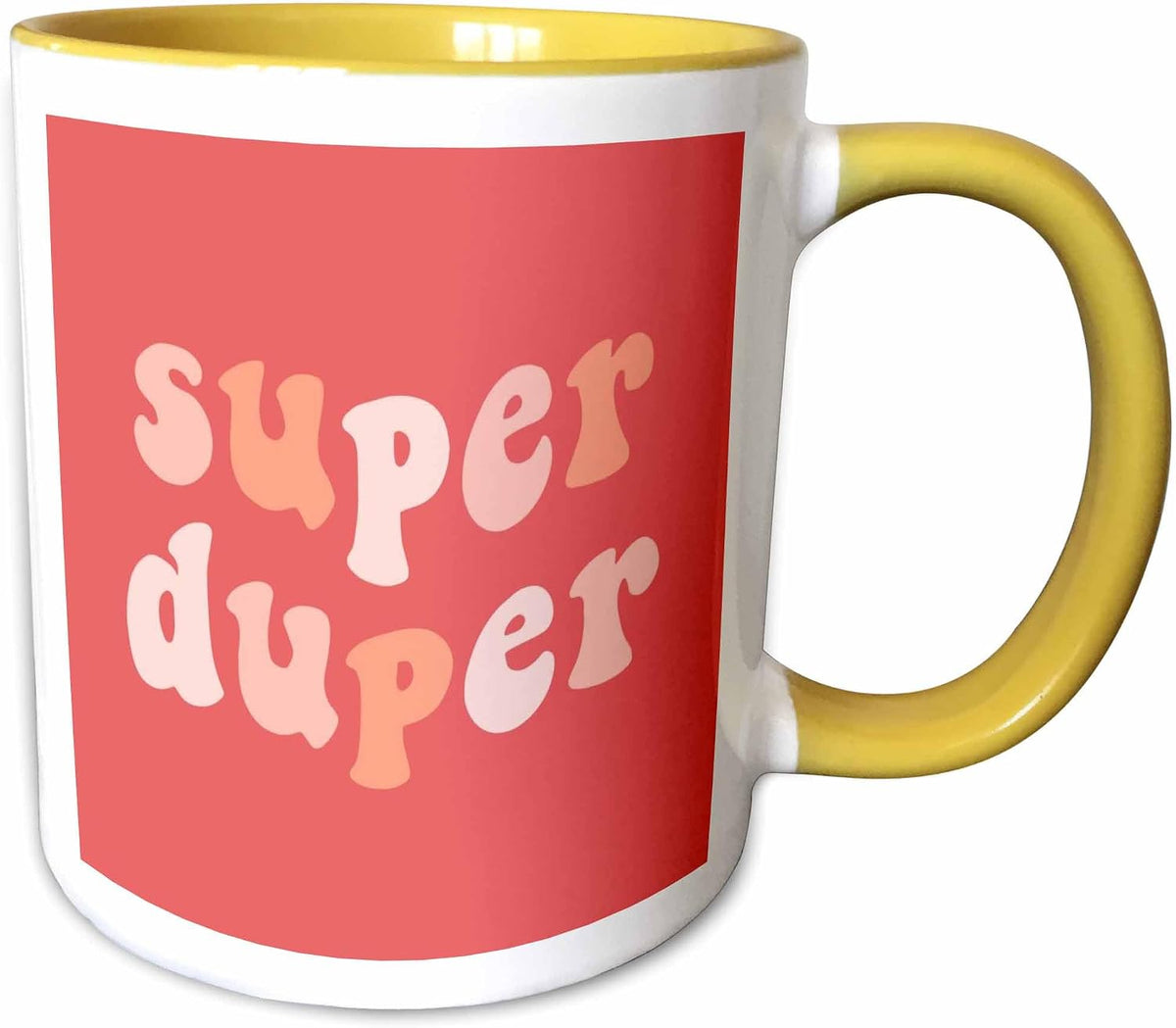 Super Duper Retro Pink Text College Ceramic Mug
