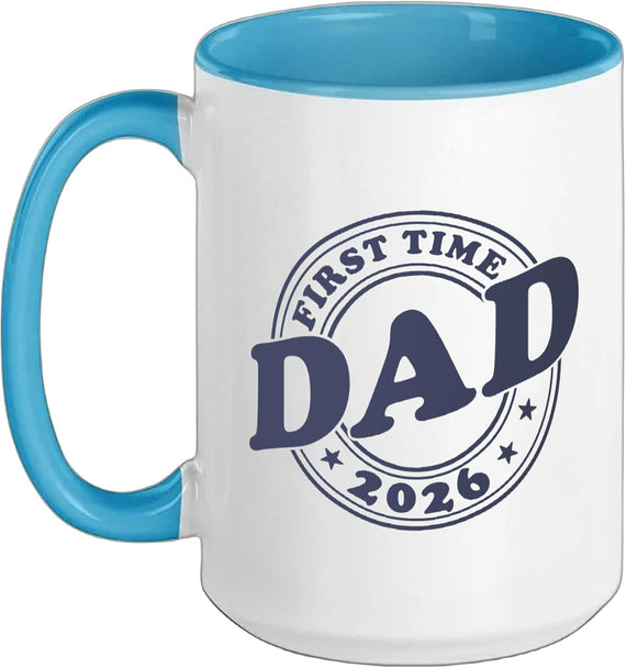 Mens First Time Dad 2026 Father 1st Time Christmas Ceramic Mug