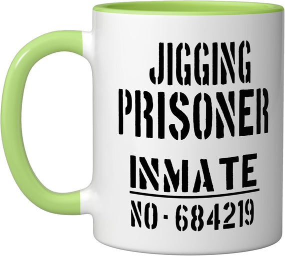 Jigging Prisoner Inmate Number Fishing Joke Ceramic Mug