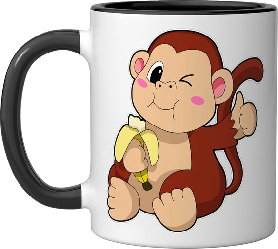 Monkey Banana Ceramic Mug