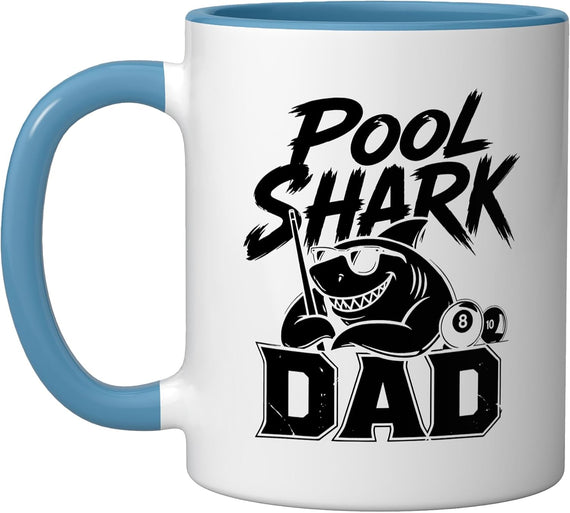Billiards Dad Pool Shark Vintage Retro Hustler Style Ceramic Mug