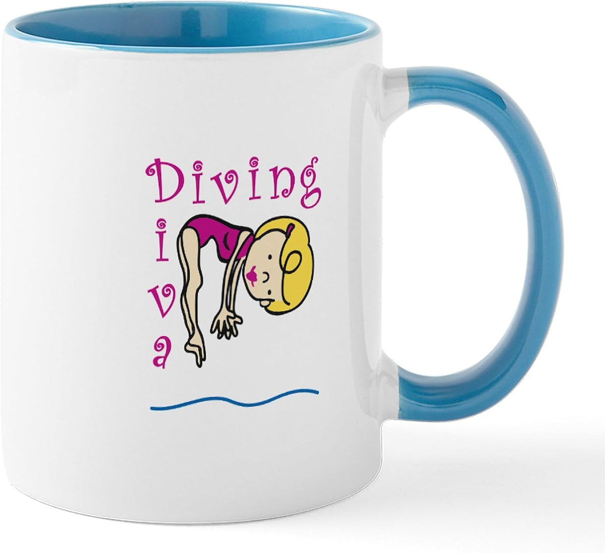 Cafepress Diving Diva Mugs (325 Ml) Ceramic Mug