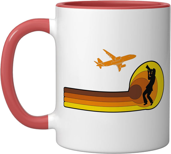 Planespotter Photographer 70s Year Vintage Airplane Ceramic Mug