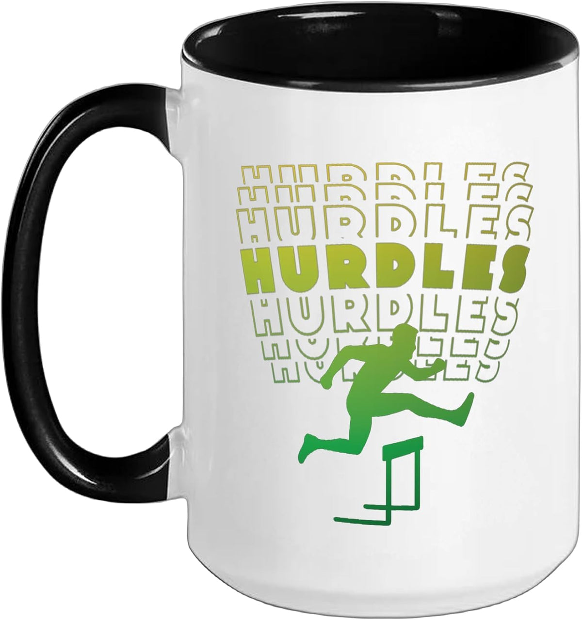 Retro Guy Color Hurdles - Fun For Hurdle Runners Ceramic Mug