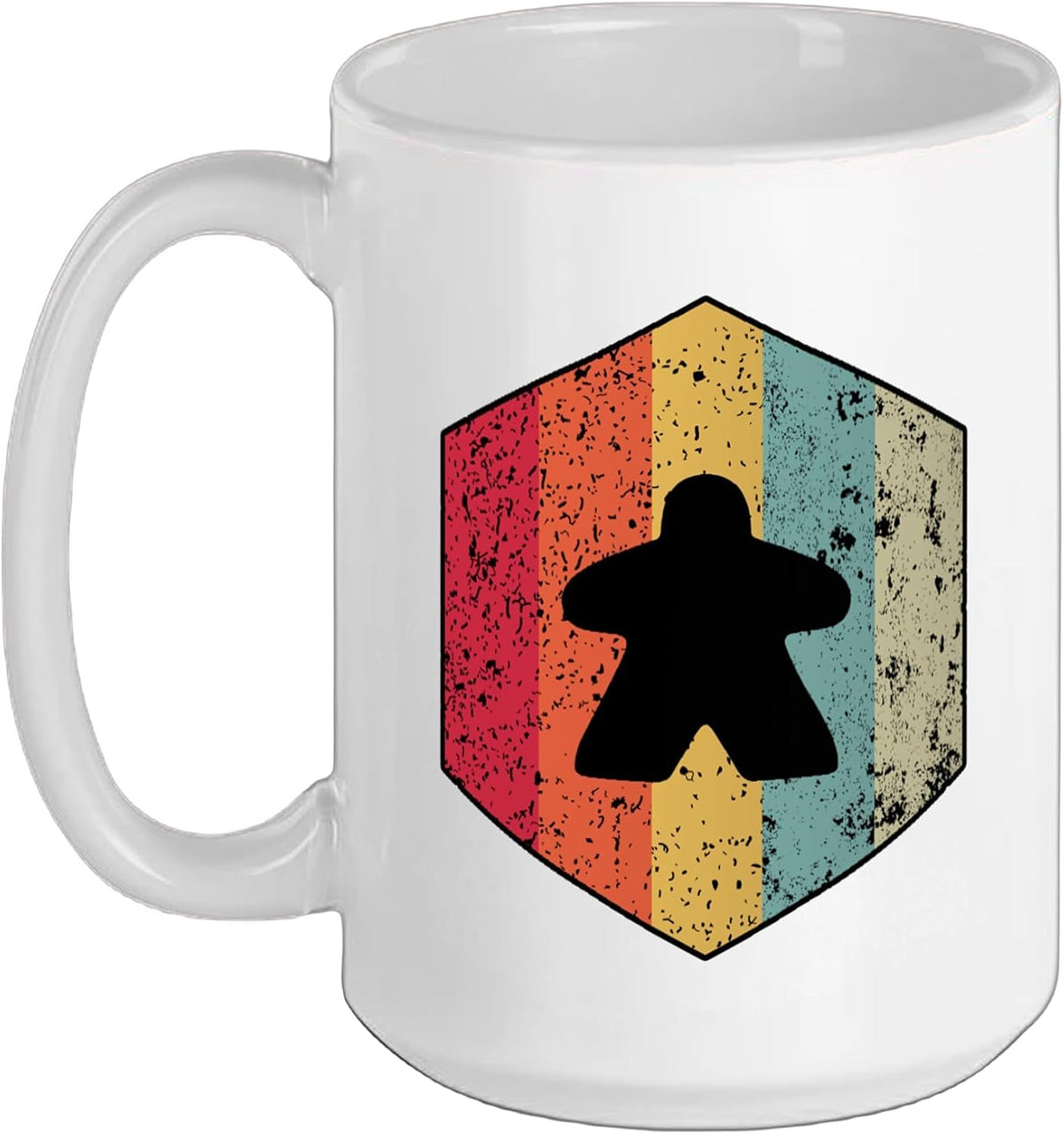 Retro Boardgaming Meeple Boardgame Funny Board Game Player Ceramic Mug