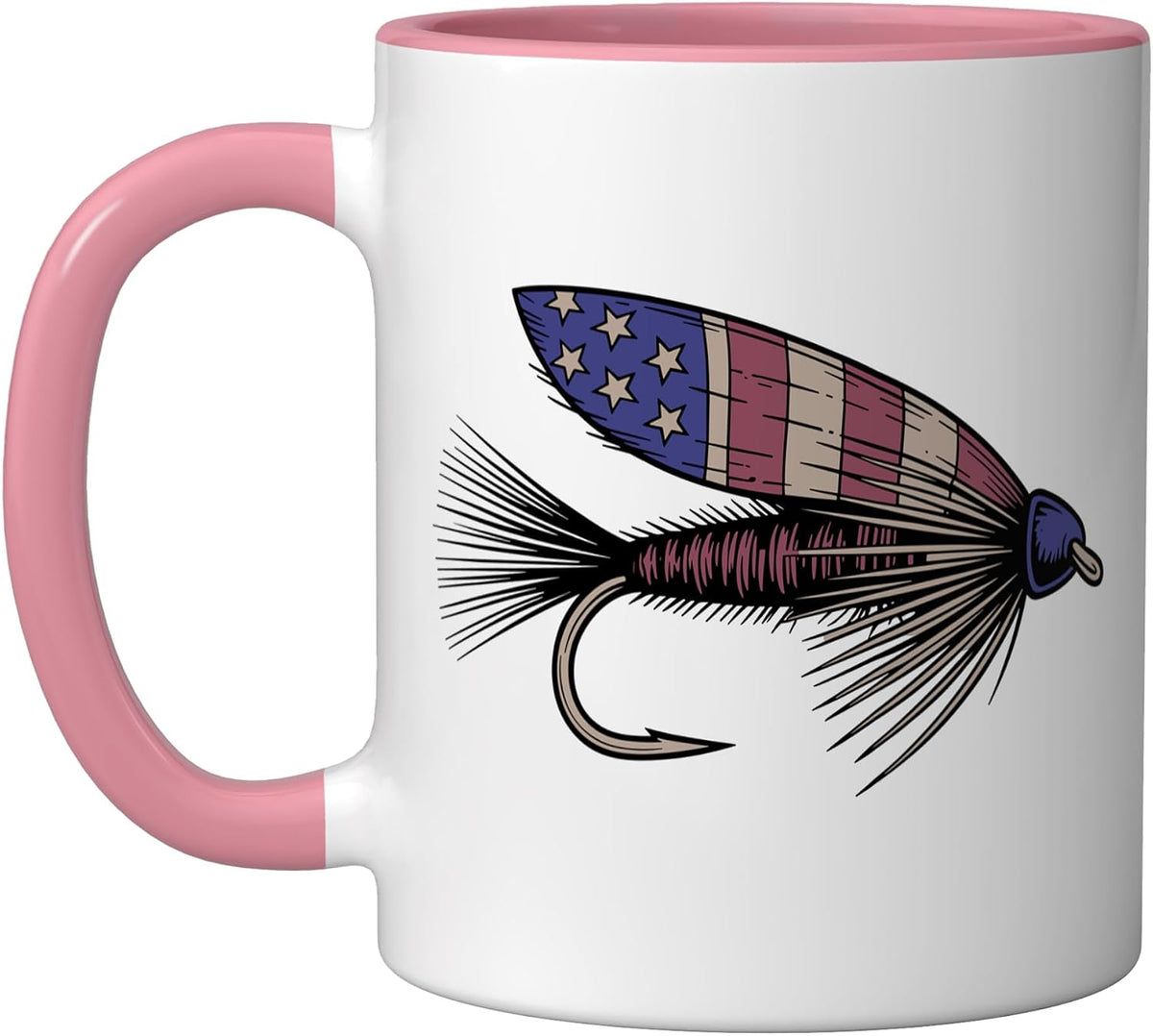 Fly Fishing Art For Men Women Trout Fisherman Fly Fishing Ceramic Mug
