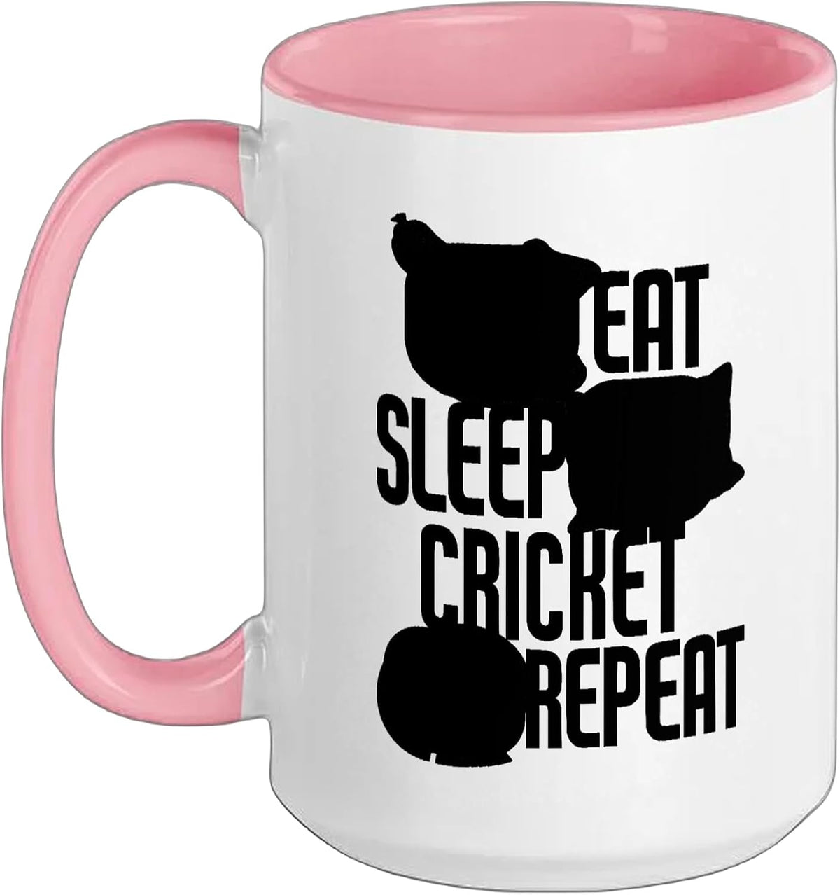 Eat Sleep Cricket Repeat - Cricket Player Ceramic Mug