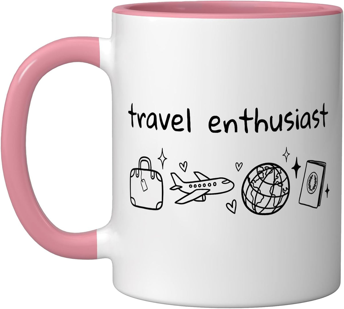 Traveling Traveller Globetrotting Tourism Sightseeing Ceramic Mug