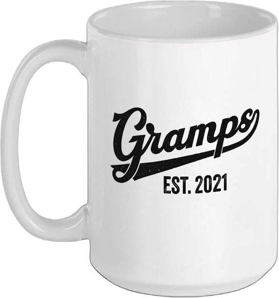 Gramps Est. 2021 Vintage Grandfather Christmas Ceramic Mug