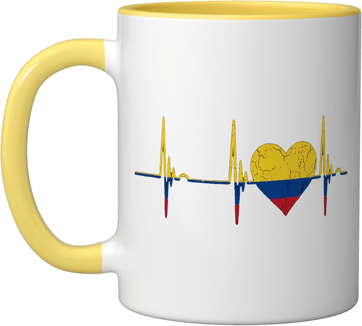Colombia Heartbeat Pride Heritage Colombia Flag Colombian Ceramic Mug