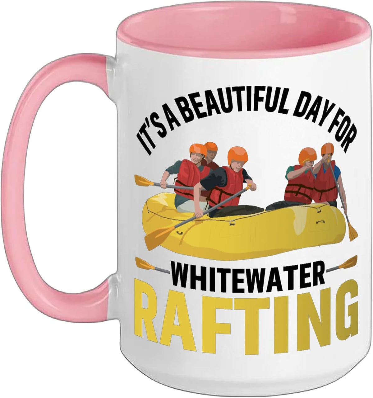 Beauftiul Day For Whitewater Rafting Raft Boat Sailing Ceramic Mug