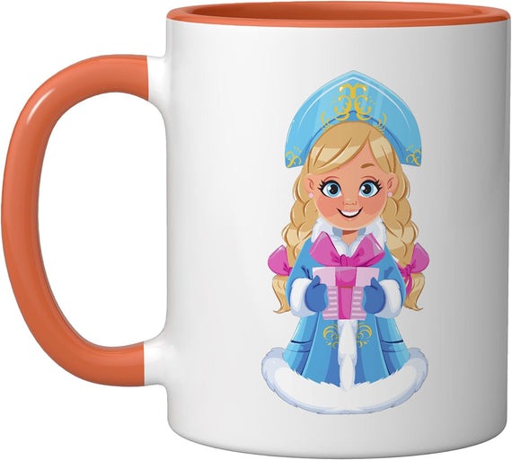 Snegurochka Ded Moroz Russia Russian Santa Claus Ceramic Mug
