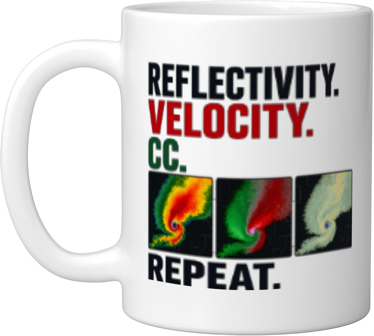 Reflectivity Velocity Cc Repeat Weather Radar Meteorology Ceramic Mug