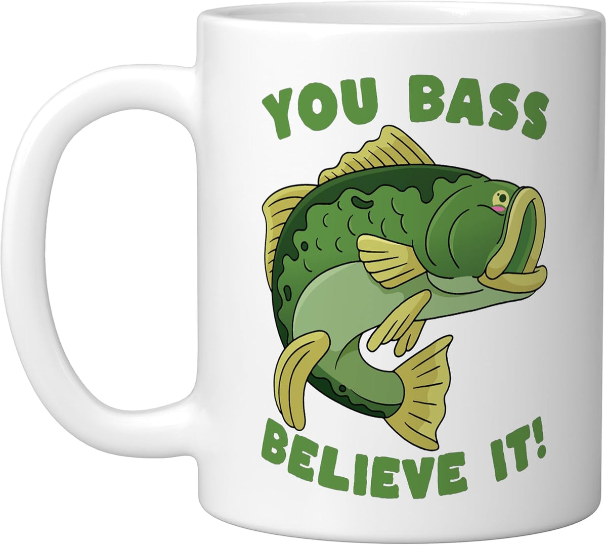 Funny Bass Fishing Pun Angler Humor Ceramic Mug