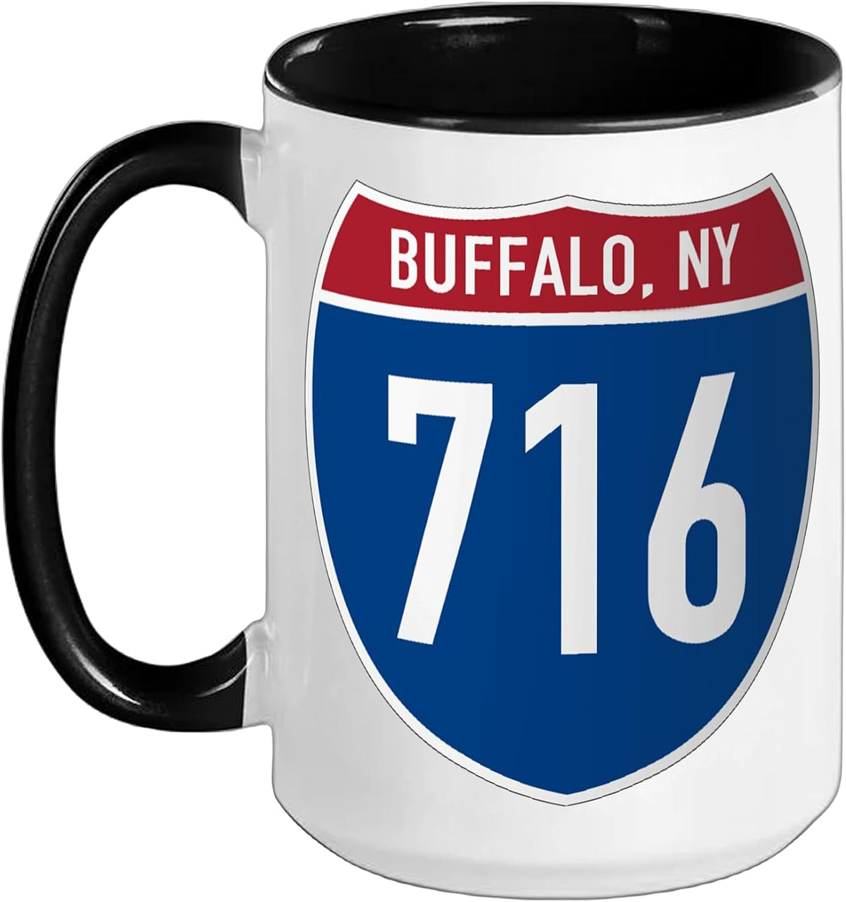 Buffalo New York Buffalo Ny Highway Interstate Sign Ceramic Mug