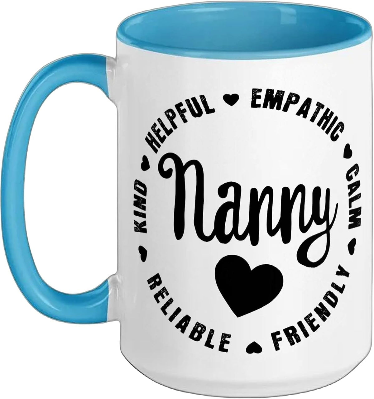 Blessed Nanny Kind Helpful Reliable Words Ceramic Mug