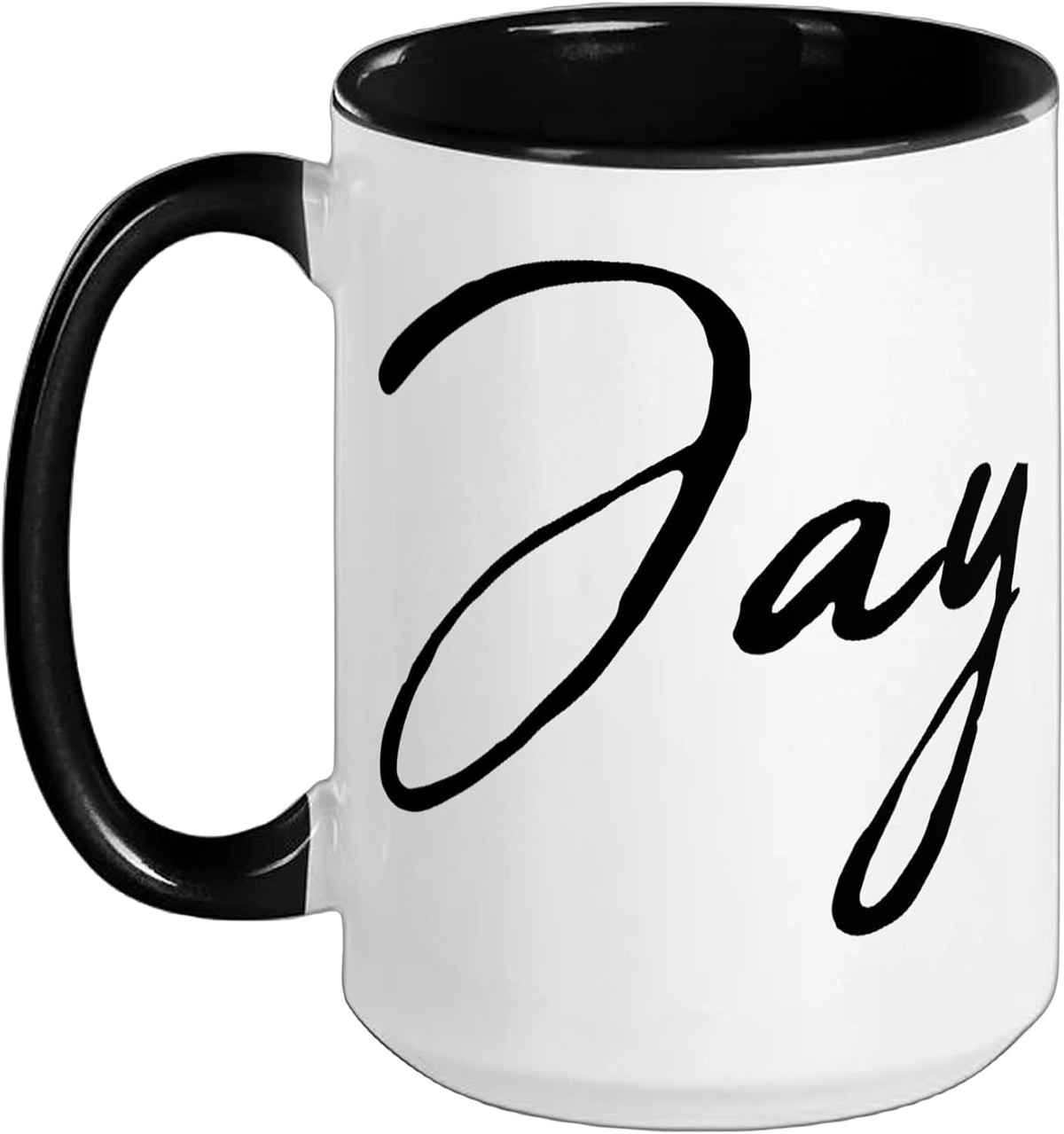 Beautiful Handwritten Font Jay Calligraphy Ceramic Mug