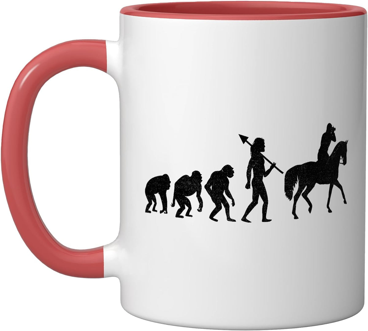 Horseback Rider Evolution Equestrian Horse Riding Ceramic Mug