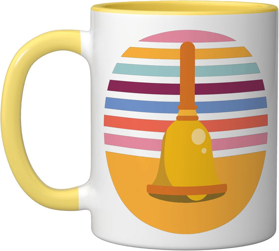 Colorful Striped Sunset Handbell Ceramic Mug