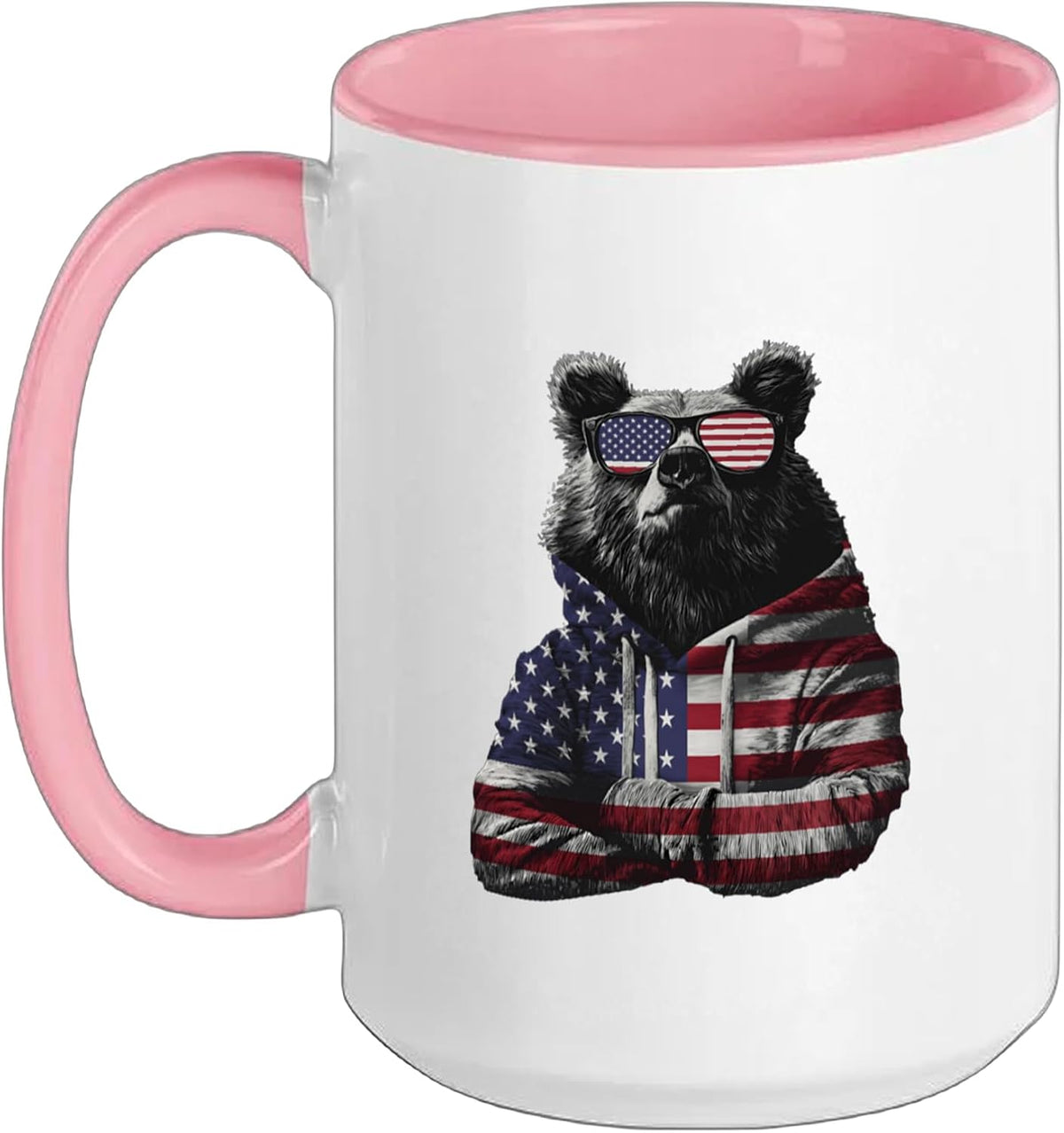 American Flag Usa Flag 4th Of July Patriotic Red White Ceramic Mug