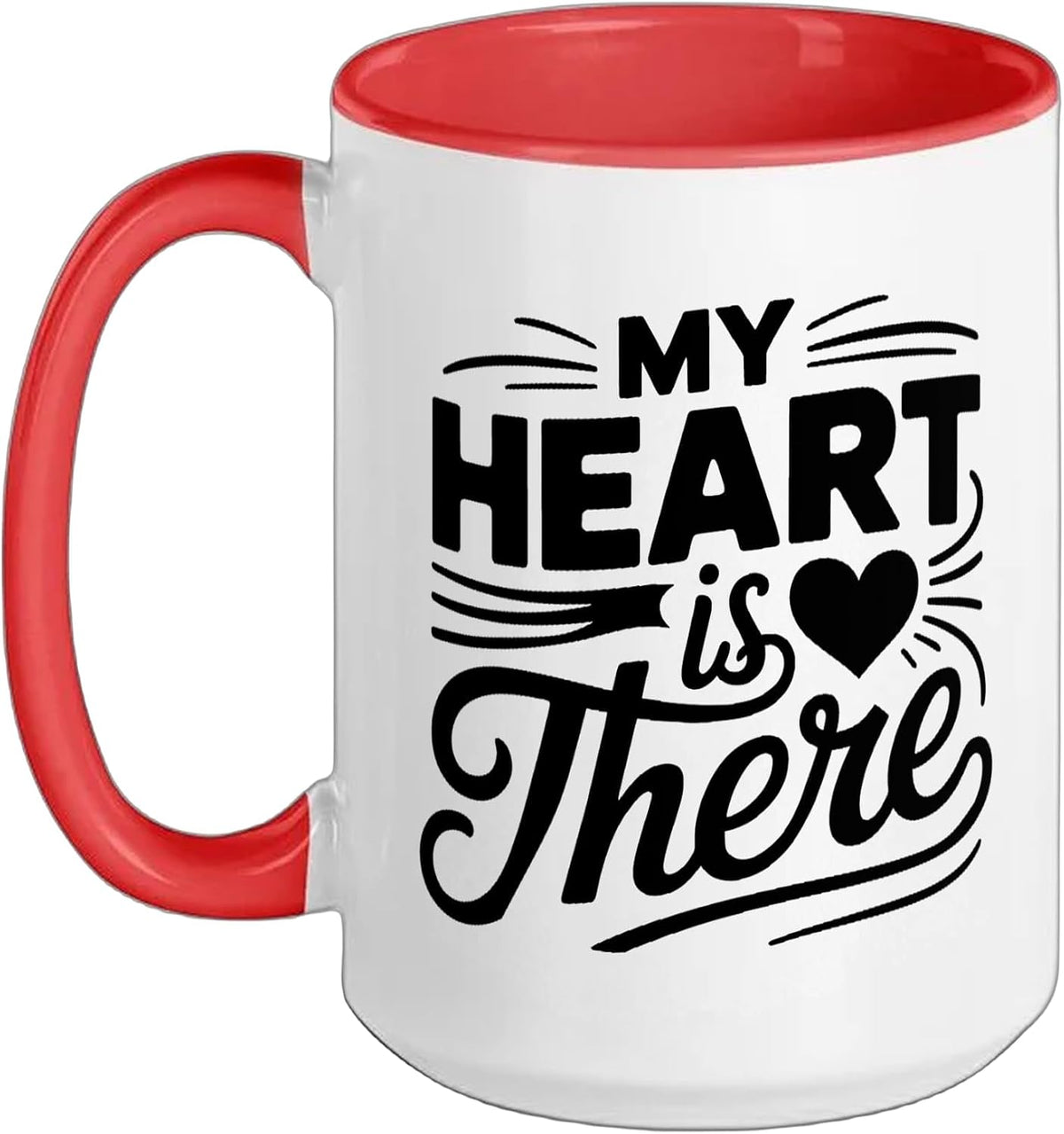 My Heart Is There Gymnastics Mom Funny Ceramic Mug