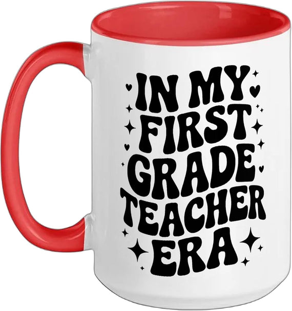In My First Grade Teacher Era, Cute Funny 1st Grade Ceramic Mug