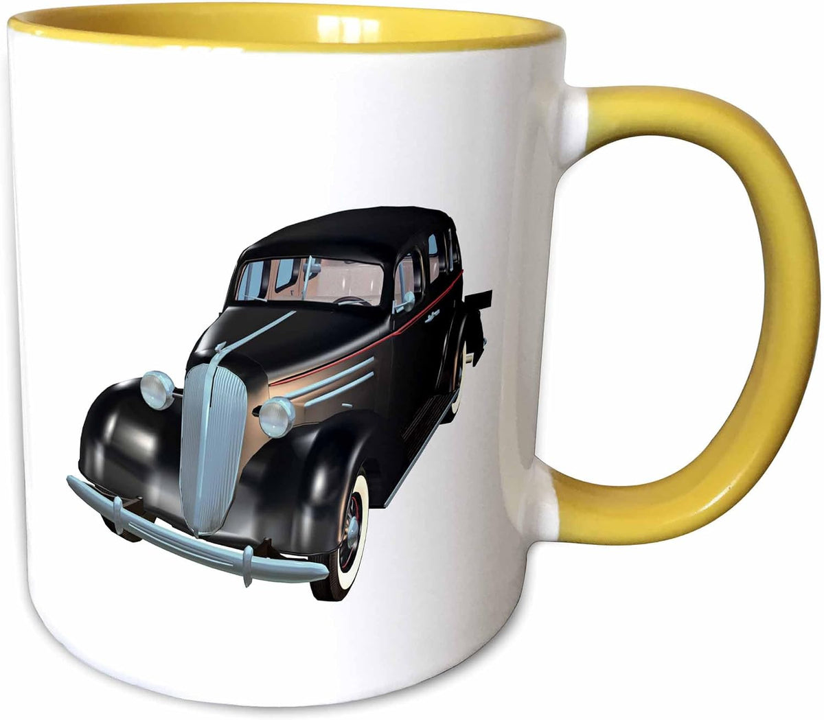 A Classic Black Sedan Ceramic Mug