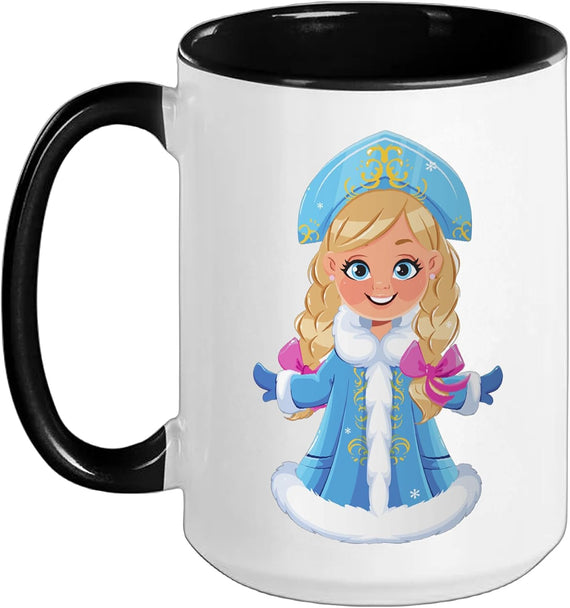 Snegurochka Ded Moroz Russia Russian Santa Claus Ceramic Mug