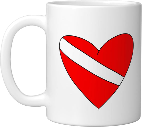 Scuba Dive Accessories - Dive Flag For I Love Scuba Ceramic Mug